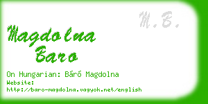 magdolna baro business card