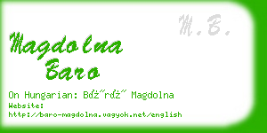 magdolna baro business card